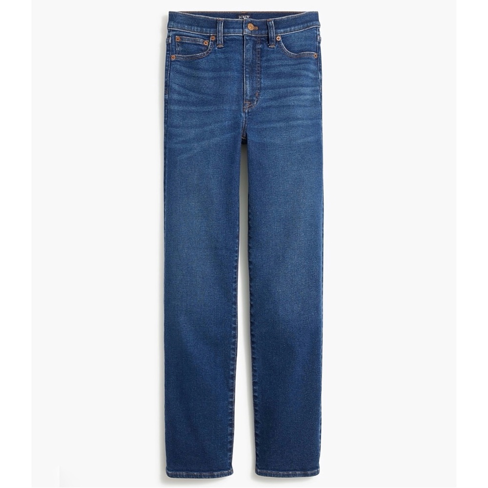 J.Crew High-rise Stovepipe Jean in Signature Stretch+ Medium Wash Size 33 - Picture 1 of 11